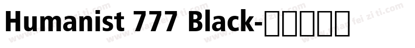 Humanist 777 Black字体转换